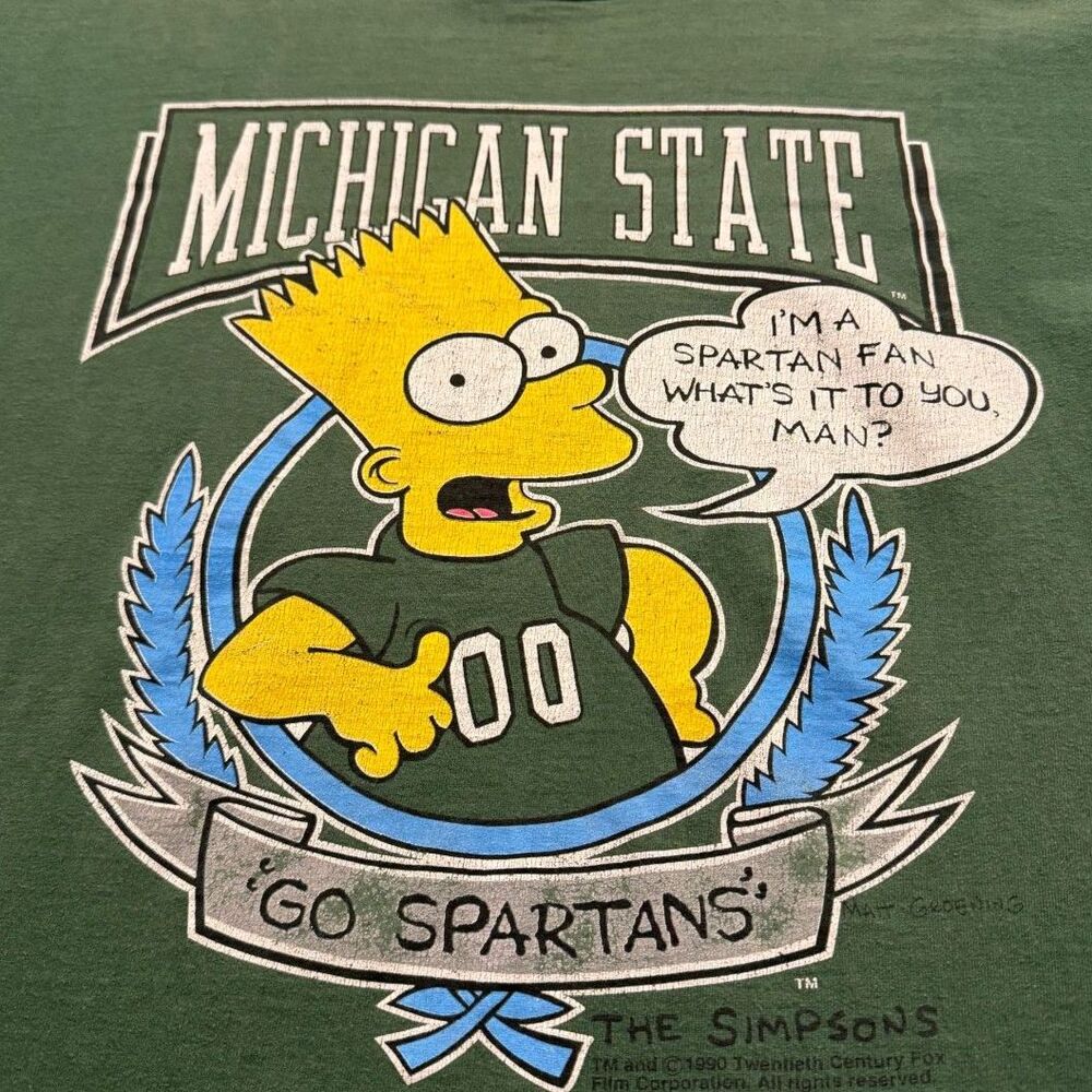 Vintage Michigan State Bart Tee - Picture 2 of 8